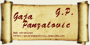 Gaja Panzalović vizit kartica